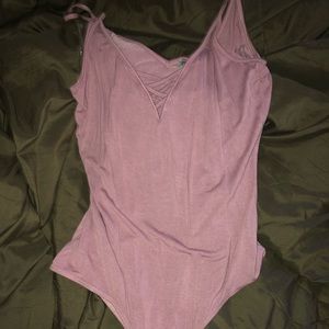 V neck body suit